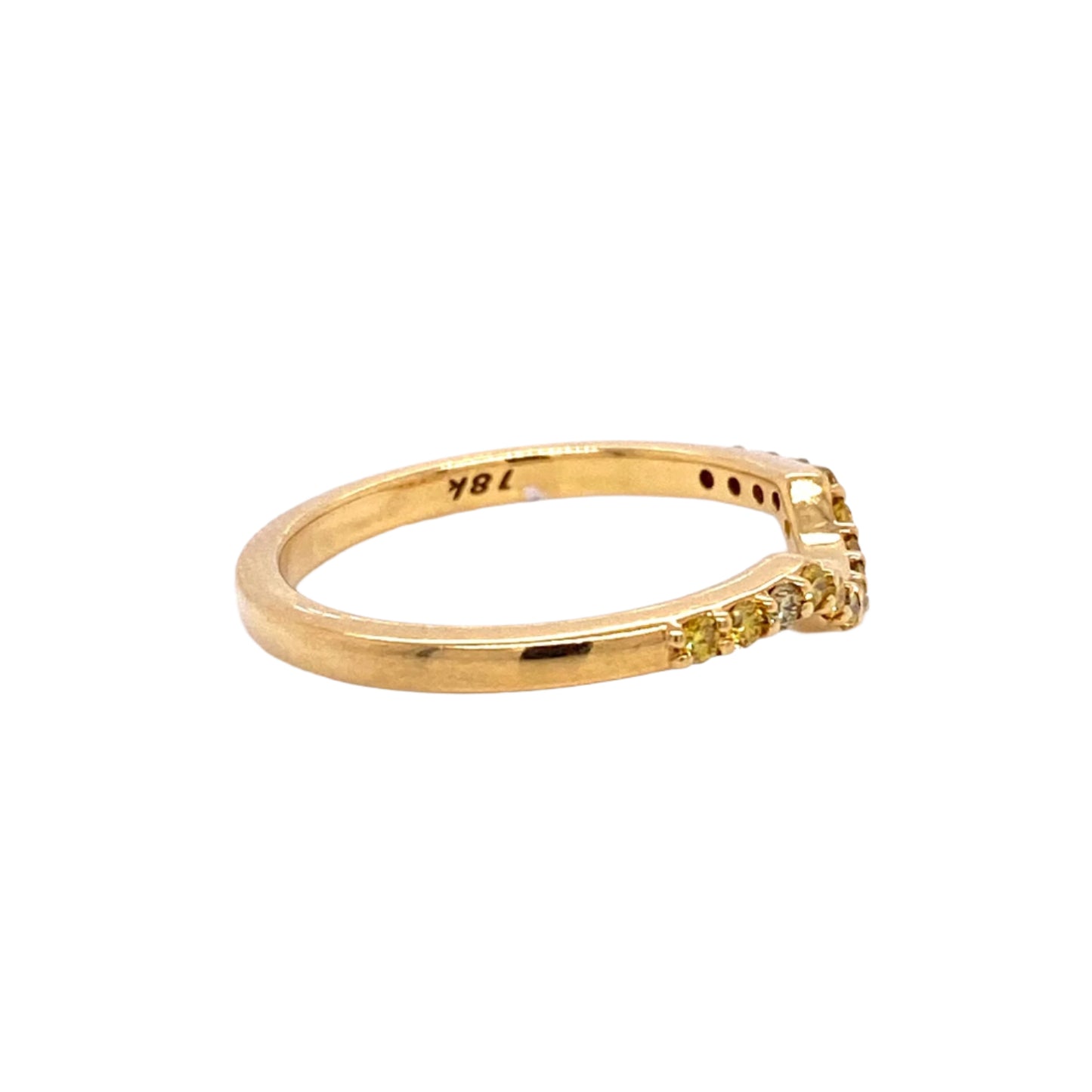 Custom Jewelry, Yellow Diamond Contoured Wedding Band, llyn strong, Greenville - South Carolina