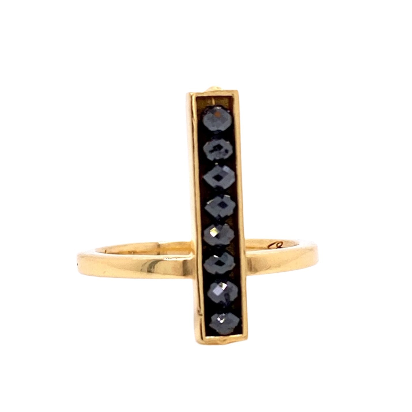 Custom Jewelry, ring, yellow gold, black diamonds, llyn strong, Greenville, South Carolina