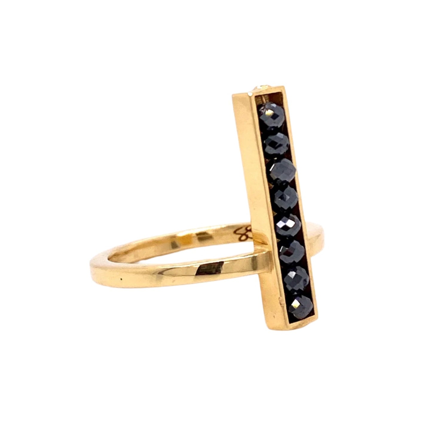 Custom Jewelry, ring, yellow gold, black diamonds, llyn strong, Greenville, South Carolina