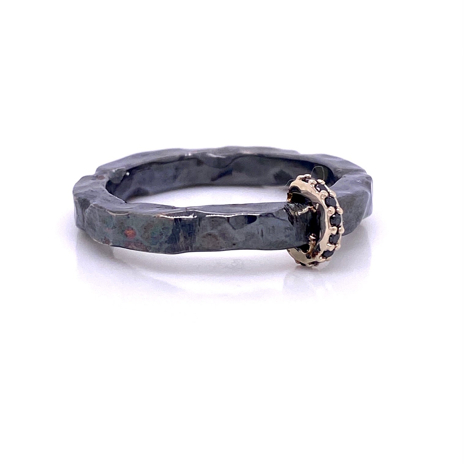 custom jewelry, oxidized sterling silver, black diamonds, 18k white gold, llyn strong, Greenville, South Carolina