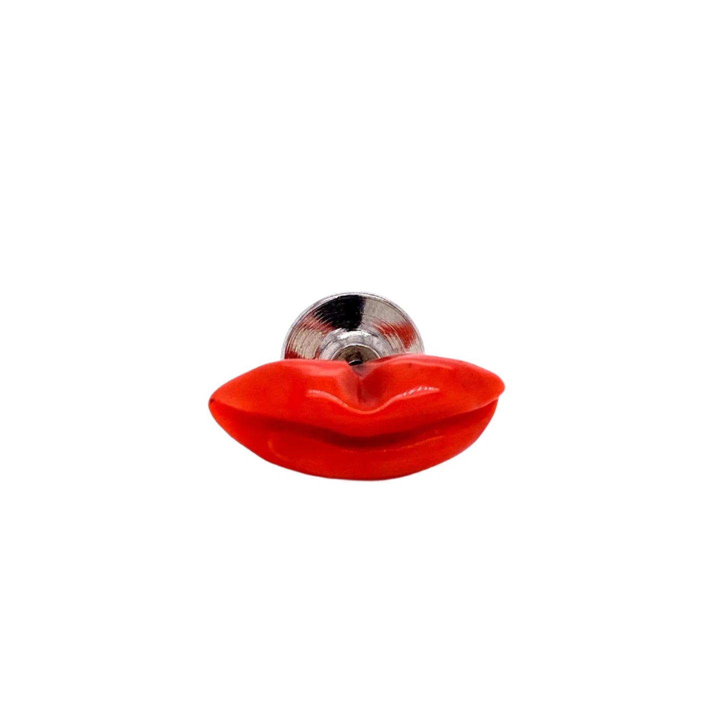Custom jewelry, Coral lip lapel pin, llyn strong, Greenville, SOuth Carolina