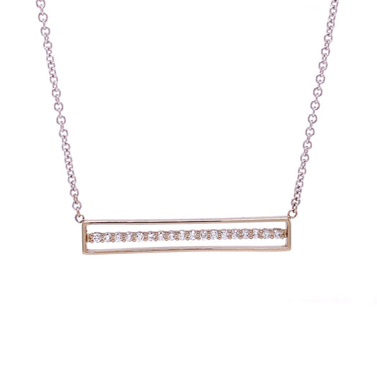 Custom jewelry, 18k white gold white diamond floating bar necklace, Sydney Strong, Greenville, South Carolina