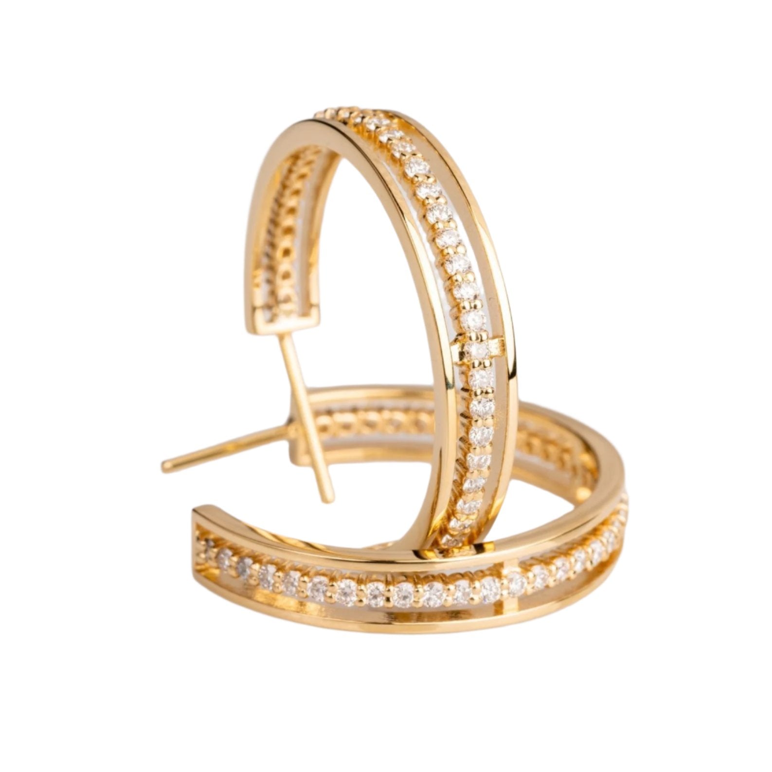 Custom jewelry, floating diamond hoops, Sydney Strong, Greenville, South carolina