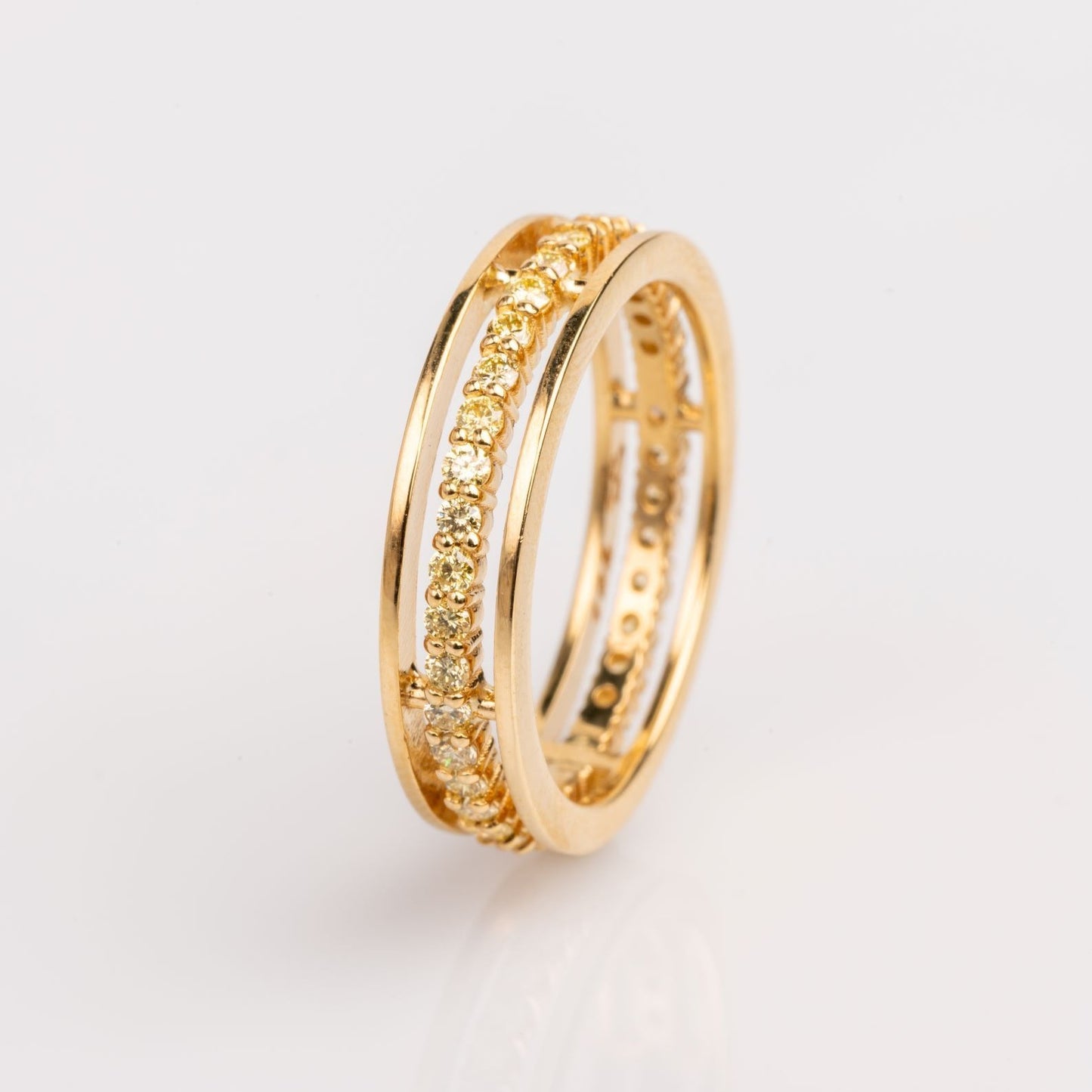 Custom jewelry, Yellow diamond floating ring, Sydney Strong, Greenville, South Carolina