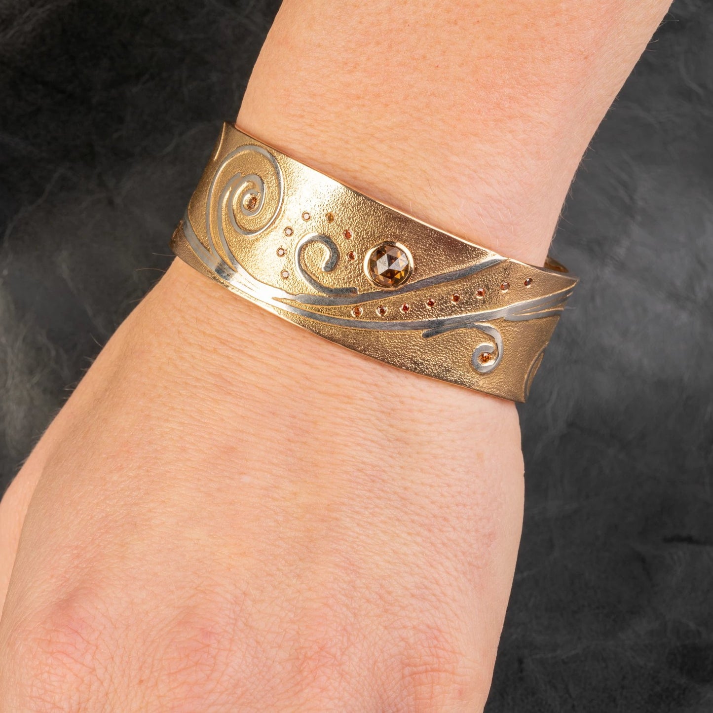 Custom Jewelry, Narrow rose gold cuff, llyn strong, Greenville, South Carolina