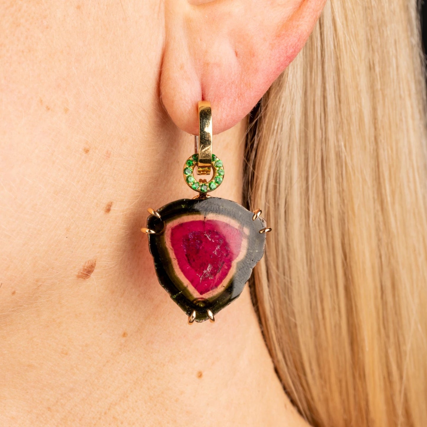 custom jewelry, tourmaline, gold, jackets, earrings, llyn strong, greenville, south carolina