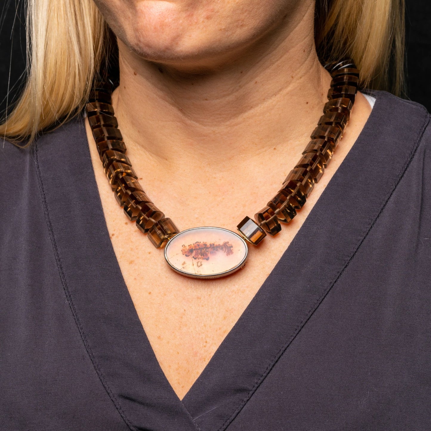 Custom jewelry, agate clasp, llyn strong, greenville, south carolina