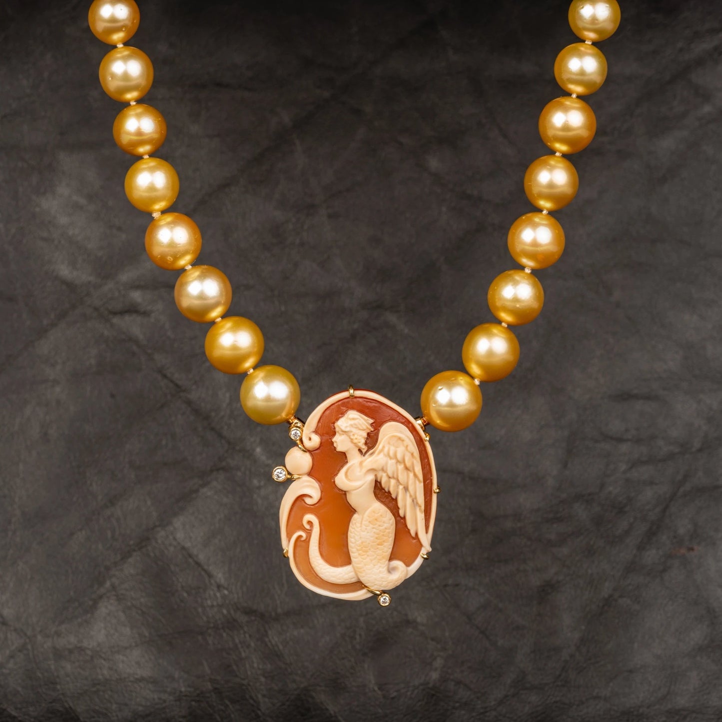 Custom jewelry, golden pearl strand, llyn strong, greenville, south carolina