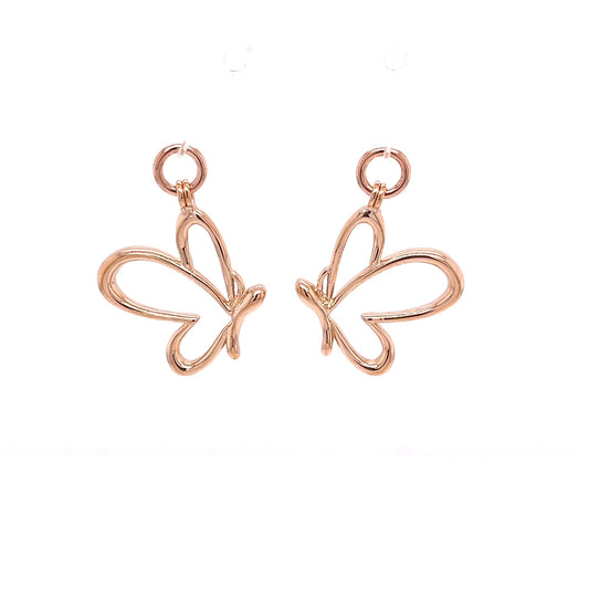 Custom jewelry, 18k rose gold butterfly jackets, llyn strong, Greenville, SC