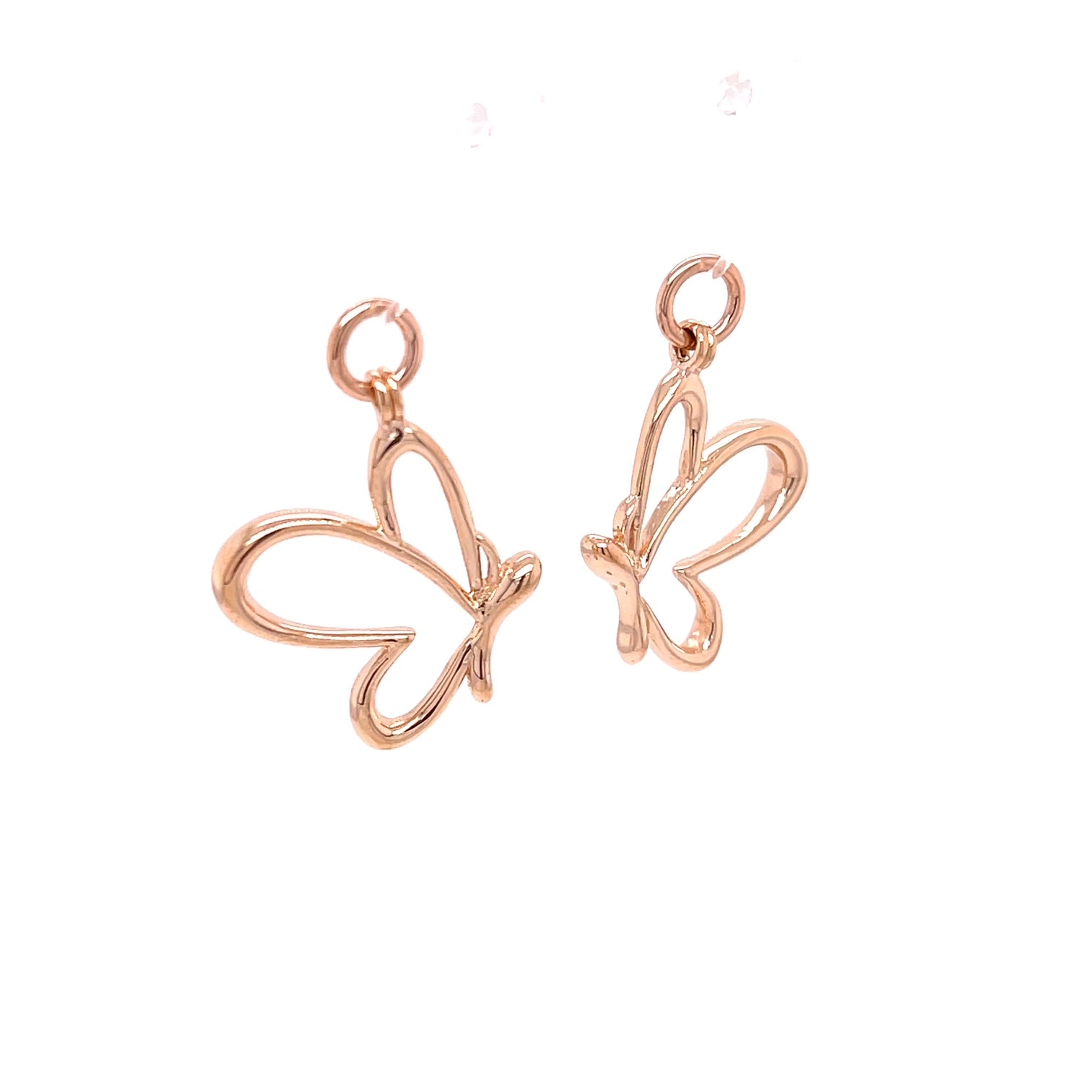 Custom jewelry, 18k rose gold butterfly jackets, llyn strong, Greenville, SC