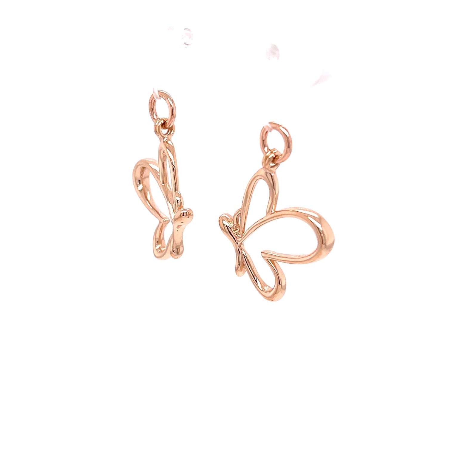 Custom jewelry, 18k rose gold butterfly jackets, llyn strong, Greenville, SC
