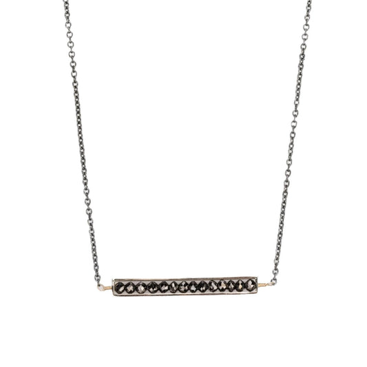Custom jewelry, Black Diamond Bar Necklace, Sydney Strong, Greenville, South Carolina