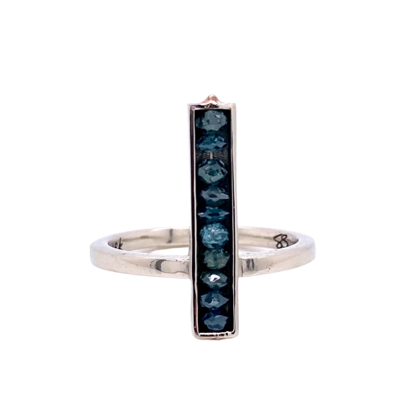 Custom Jewelry, ring, white gold, sydney strong, blue diamonds, Greenville, South Carolina