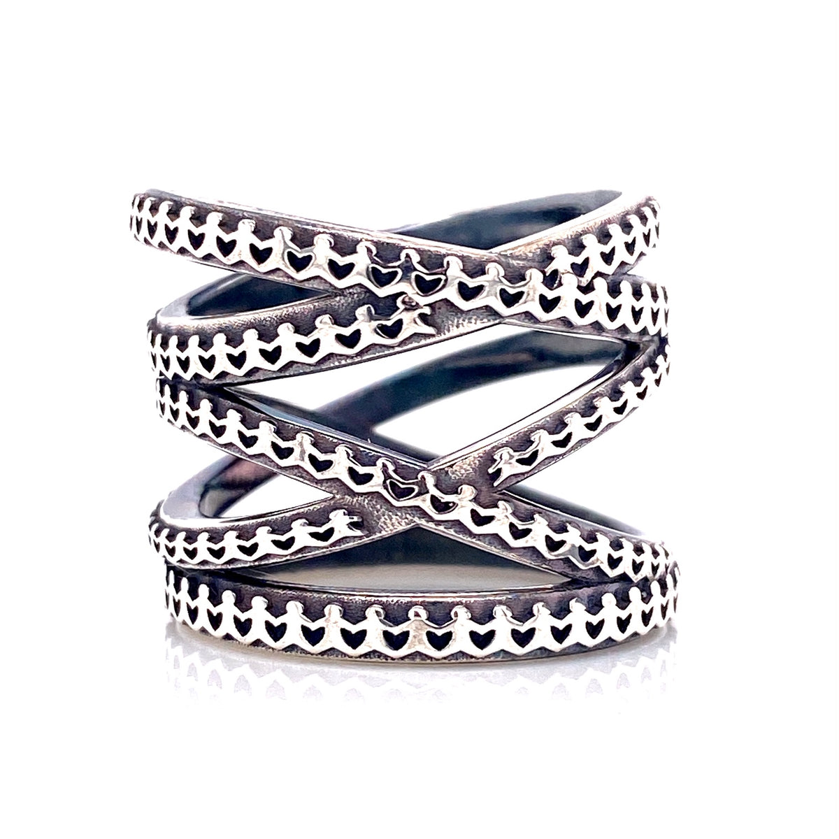 Not NonEssential Ring with White Diamonds llyn strong fine art jewelry