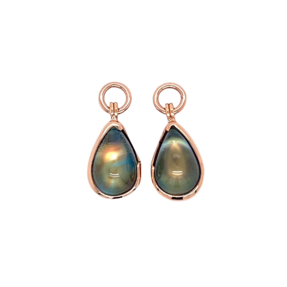 Custom jewelry, 18k rose gold moonstone jackets, llyn strong, Greenville, SC