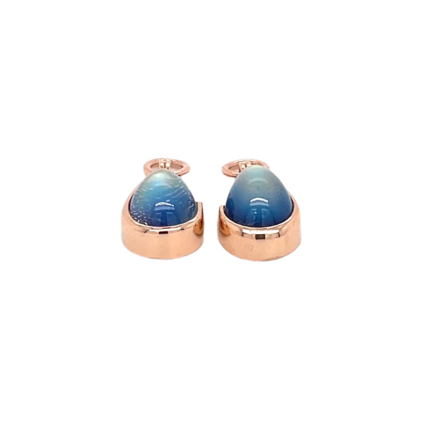 Custom jewelry, 18k rose gold moonstone jackets, llyn strong, Greenville, SC