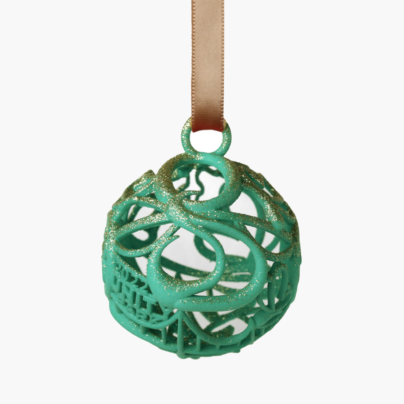 Greenville Sphere Ornament in White, Green or Red Nylon