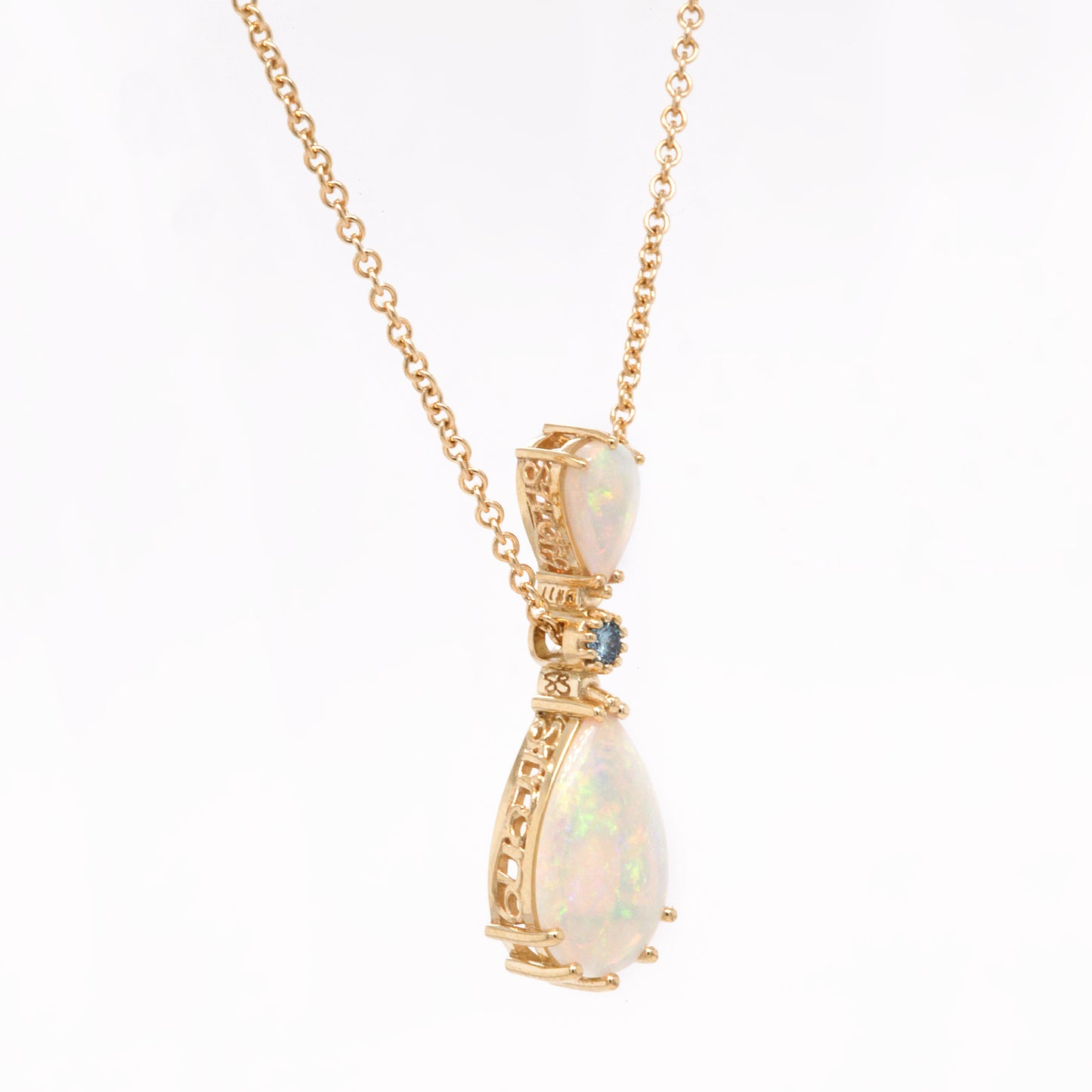 Strong Pair Double Opal Necklace