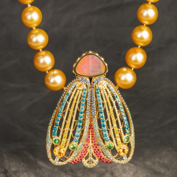 custom jewelry, gold, silver, pear, necklace, llyn strong, greenville, south carolina