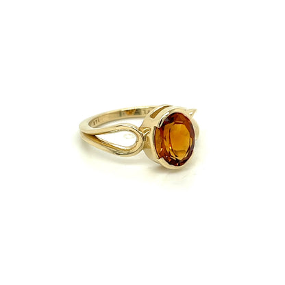 Oval Citrine Ring