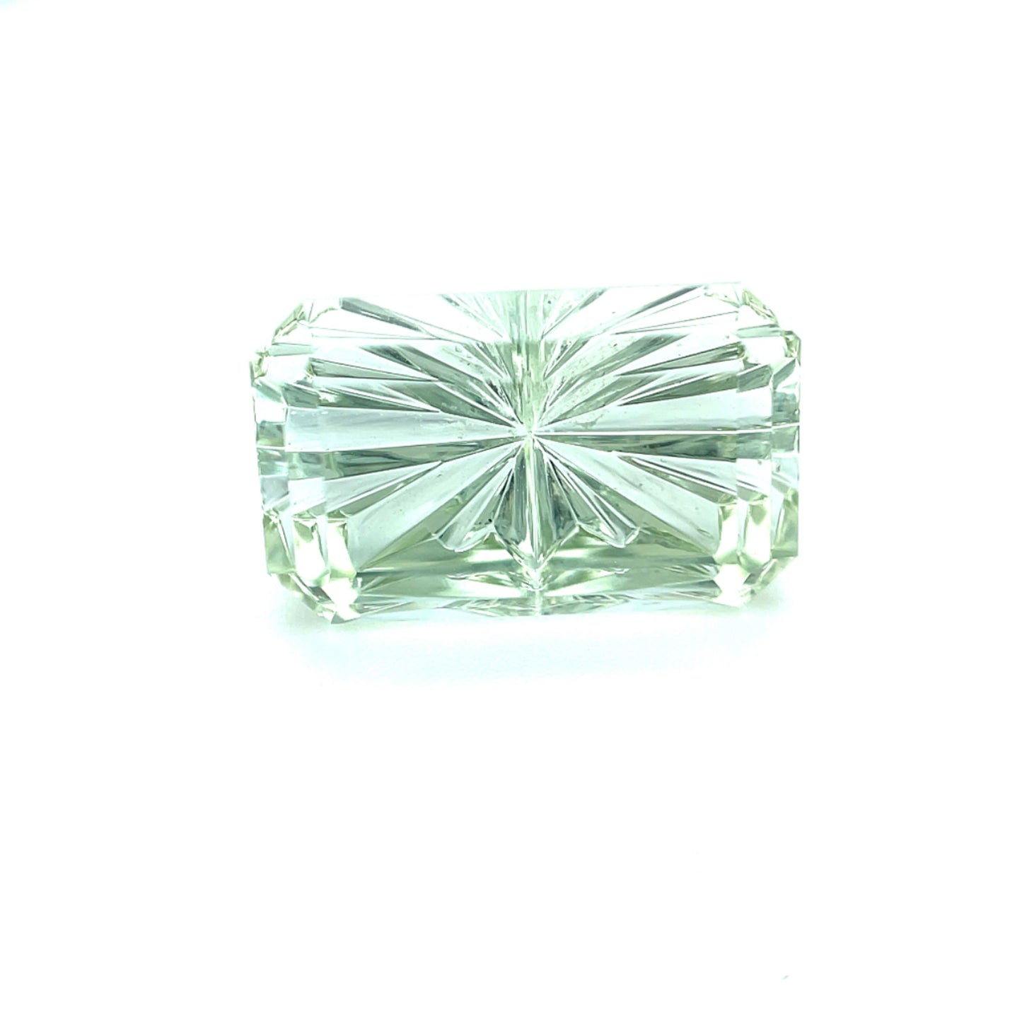 6.72 Carat Fancy Cut Rectangular Green Aquamarine