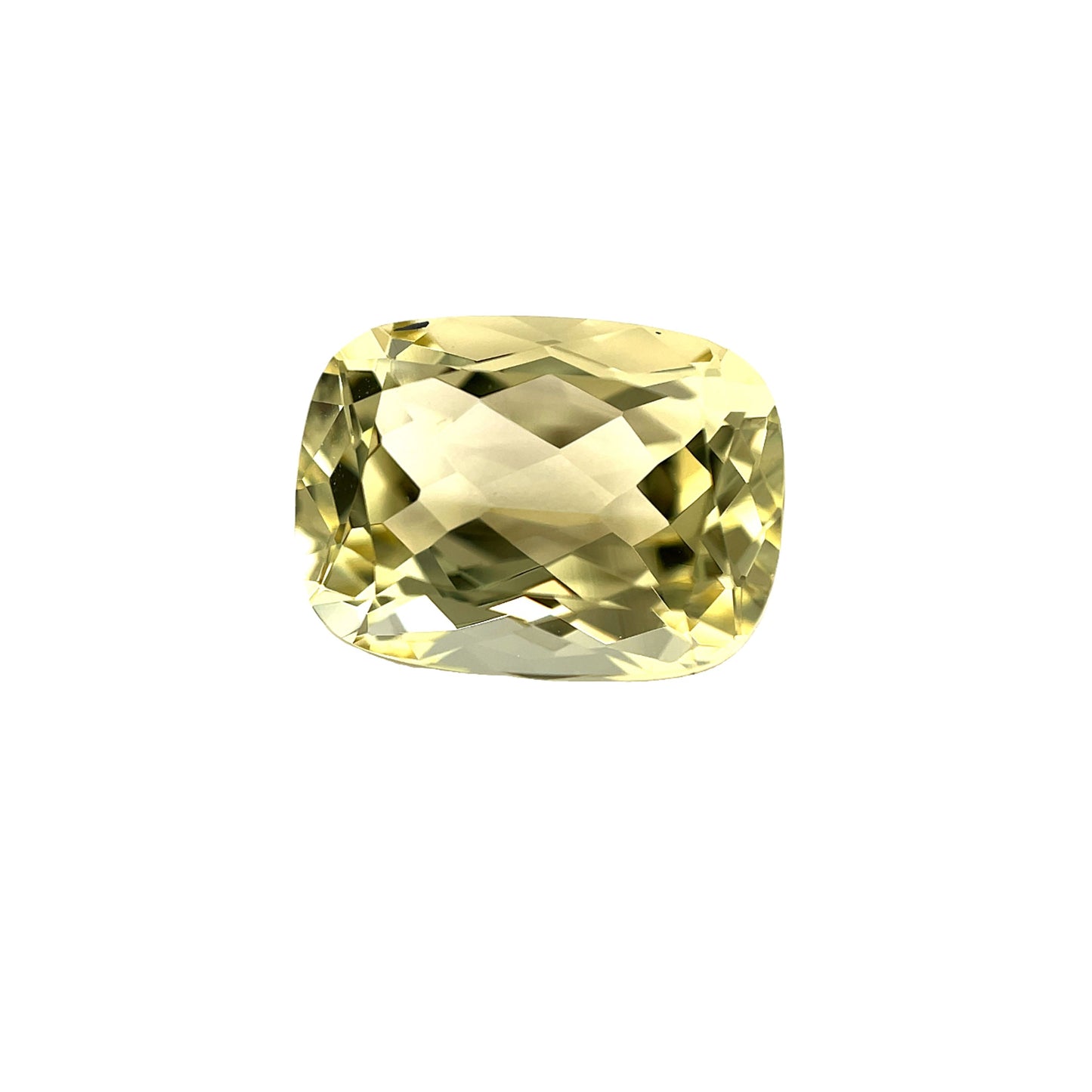 10.89 Carat Cushion Cut Yellow Beryl