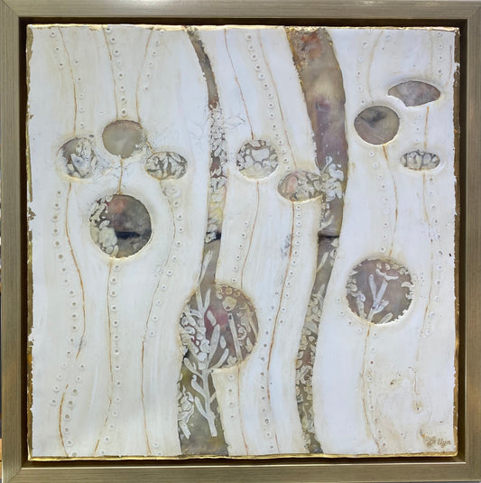 "Bees-neath the Surface" Encaustic Painting