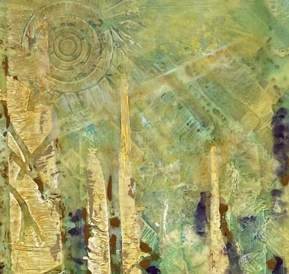 "Between the Trees 1" Encaustic Painting