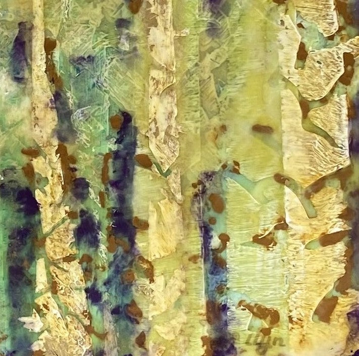 "Between the Trees 1" Encaustic Painting