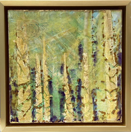"Between the Trees 1" Encaustic Painting