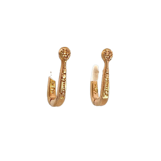 18k Rose Gold Bits and Pieces Swoop Hoops