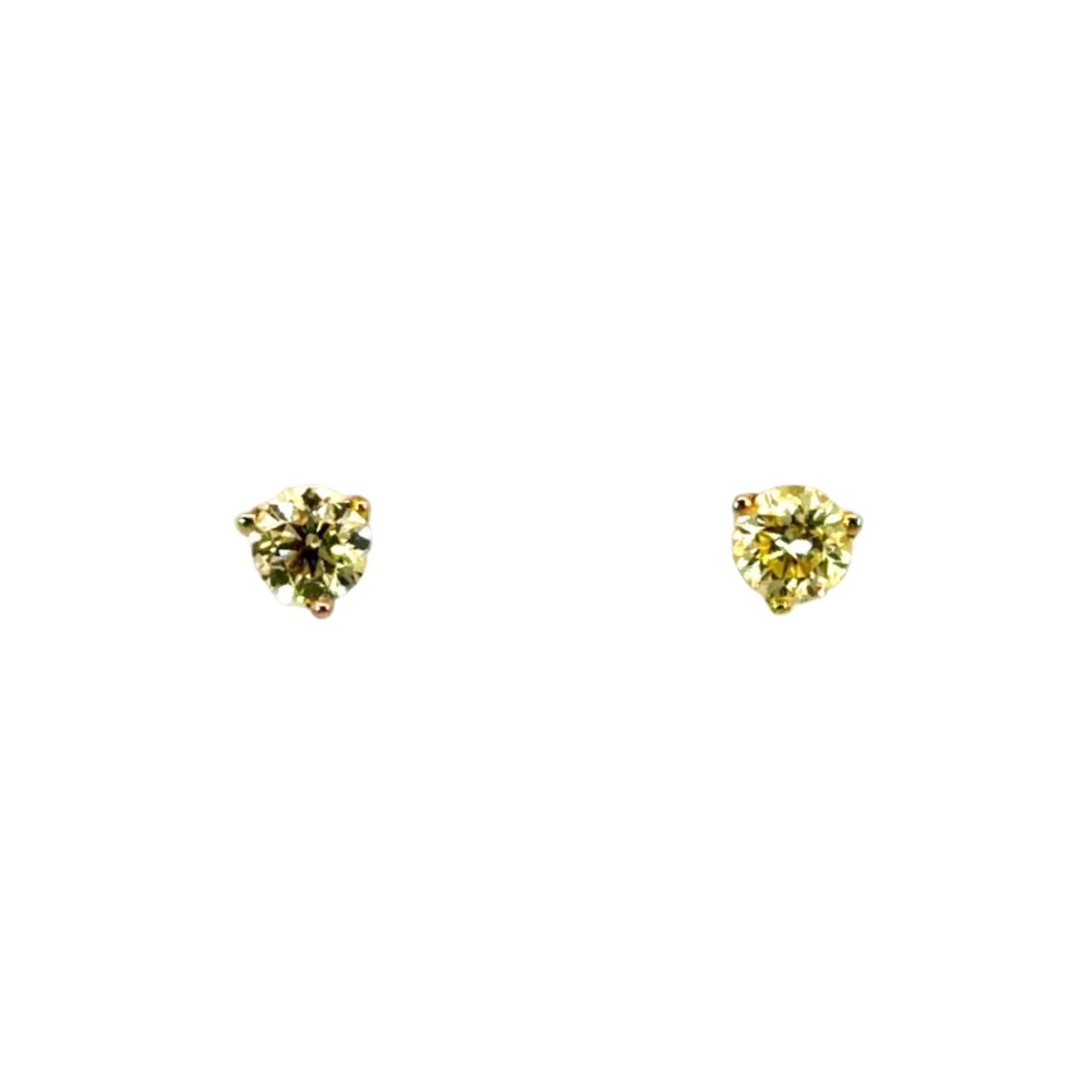 18k Yellow Gold 0.62ct Yellow Diamond Martini Head Studs