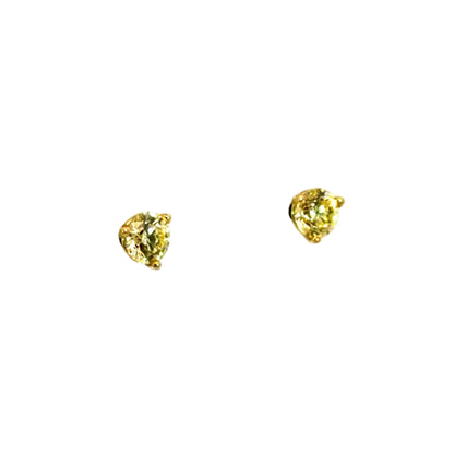 18k Yellow Gold 0.62ct Yellow Diamond Martini Head Studs