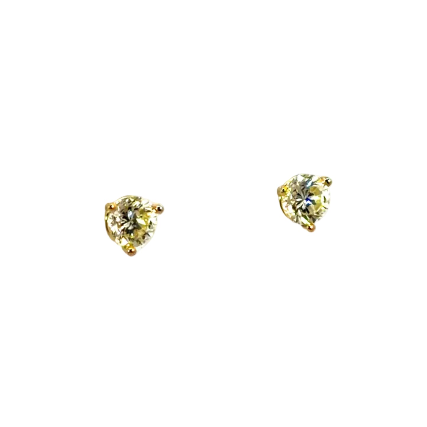 18k Yellow Gold 0.80ct Yellow Diamond Martini Head Studs