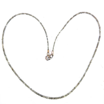 10.89ct Light Gray Diamond Necklace with a White Gold Clasp