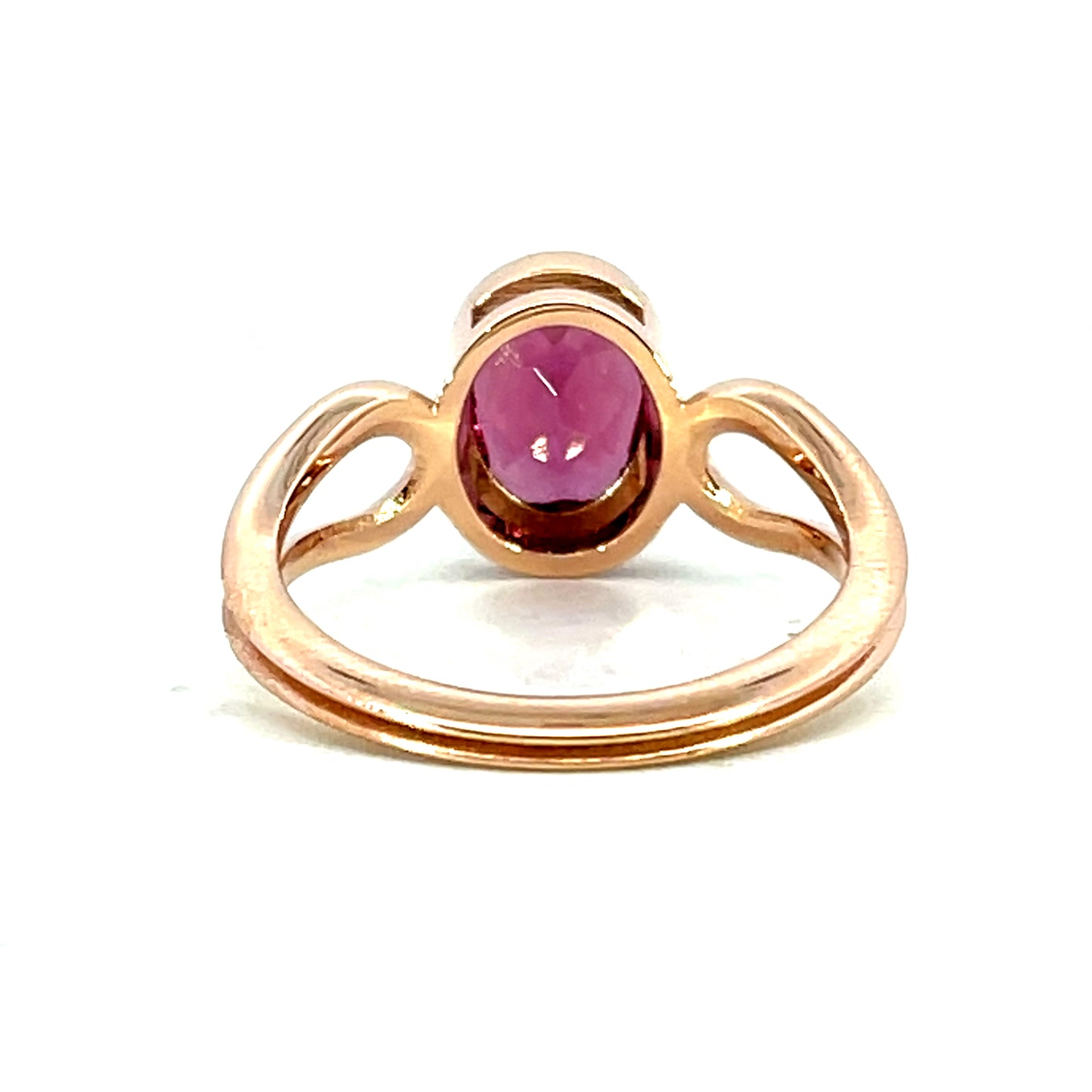 14k Rose Gold Rhodolite Garnet Ring