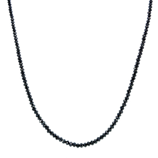 15.26ct Black Diamond Necklace with Yellow Gold Clasp