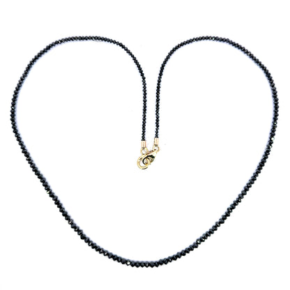 15.26ct Black Diamond Necklace with Yellow Gold Clasp