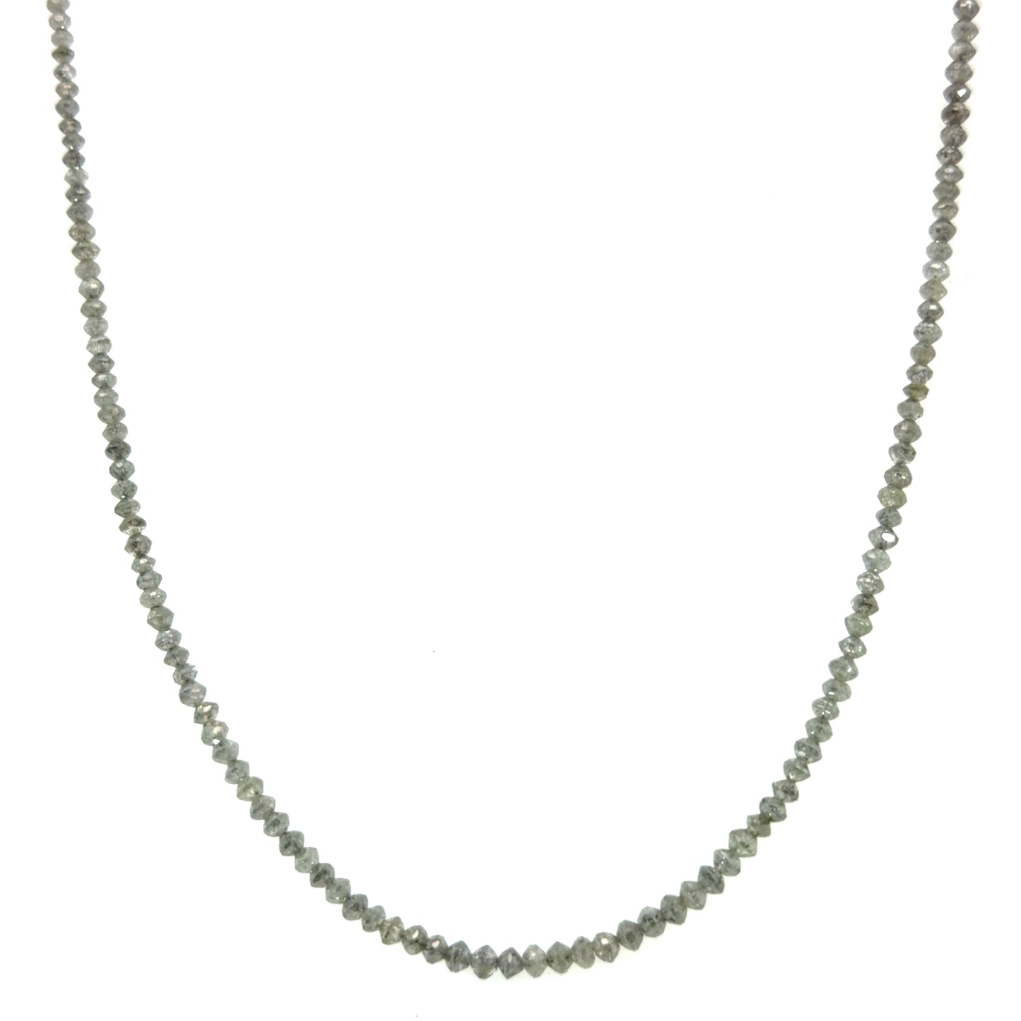15.55ct Gray Diamond Necklace with a White Gold Clasp