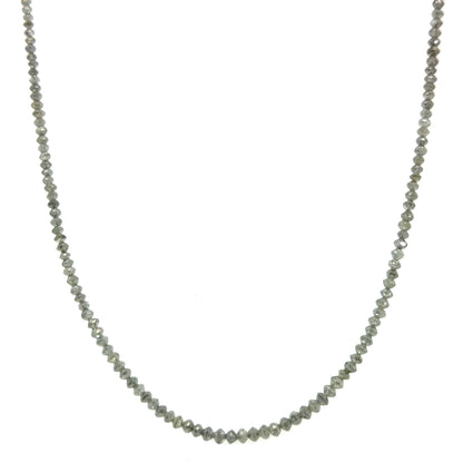 15.55ct Gray Diamond Necklace with a White Gold Clasp
