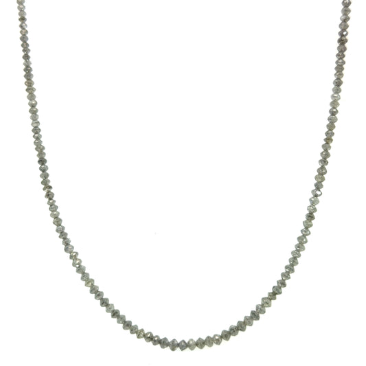 15.55ct Gray Diamond Necklace with a White Gold Clasp