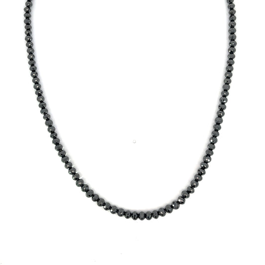 16.5 in Black Diamond Strand with 14k White Gold Clasp