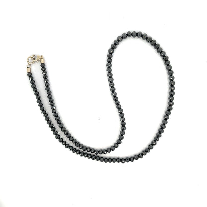 16.5 in Black Diamond Strand with 14k White Gold Clasp