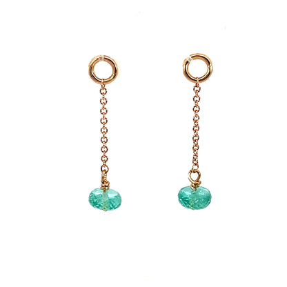 18k Rose Gold Afghan Tourmaline Dangle Earring Jackets