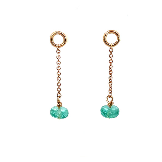 18k Rose Gold Afghan Tourmaline Dangle Earring Jackets