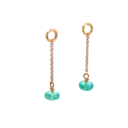 18k Rose Gold Afghan Tourmaline Dangle Earring Jackets