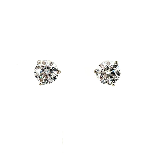 18k White Gold Lab-Grown DVS Diamond Studs