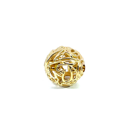 18k Yellow Gold 15mm Greenville Sphere Clasp