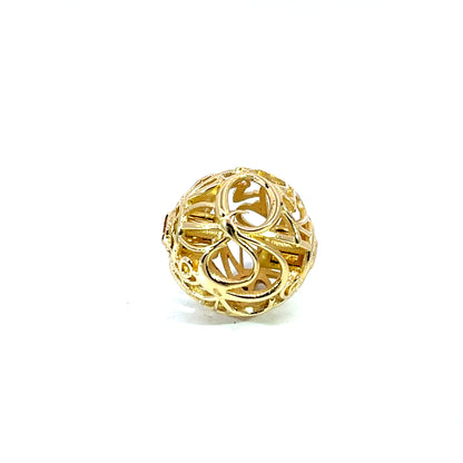 18k Yellow Gold 15mm Greenville Sphere Clasp