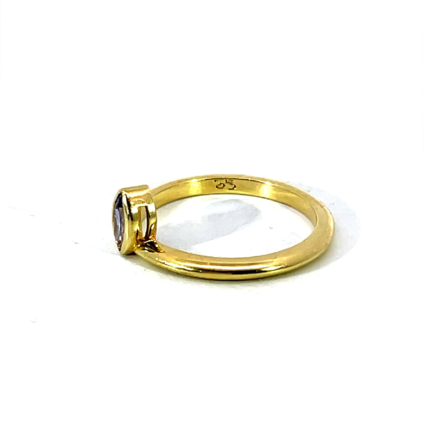 18k Yellow Gold Sapphire Marquise Ring